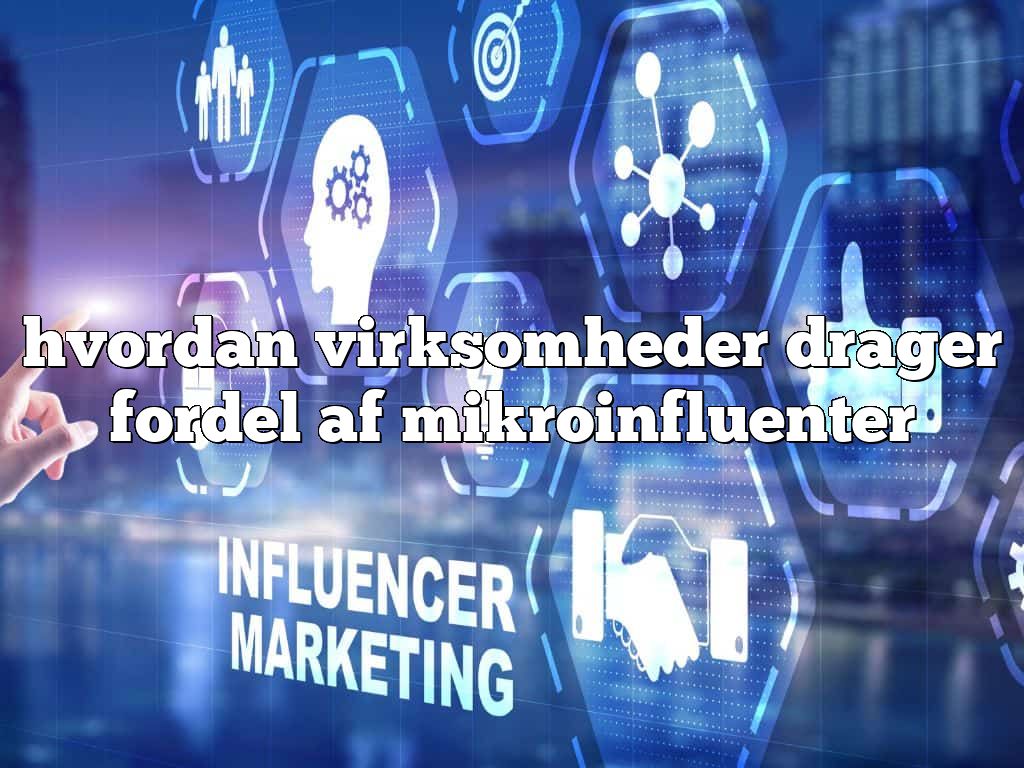 hvordan virksomheder drager fordel af mikroinfluenter