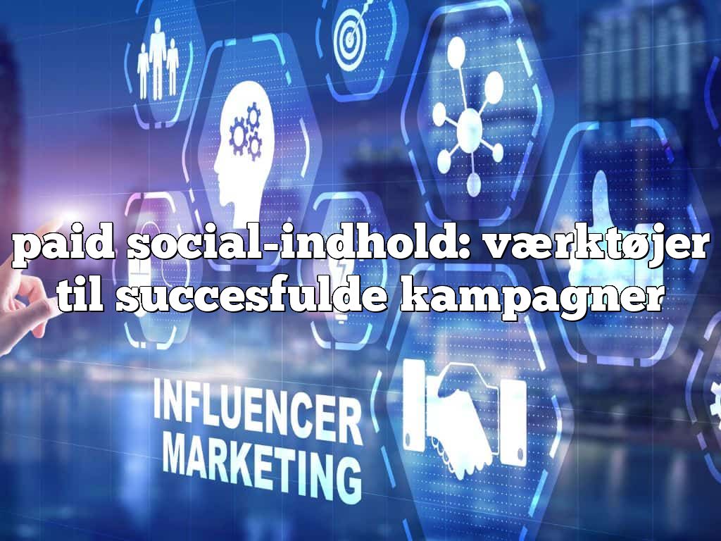 paid social-indhold: værktøjer til succesfulde kampagner