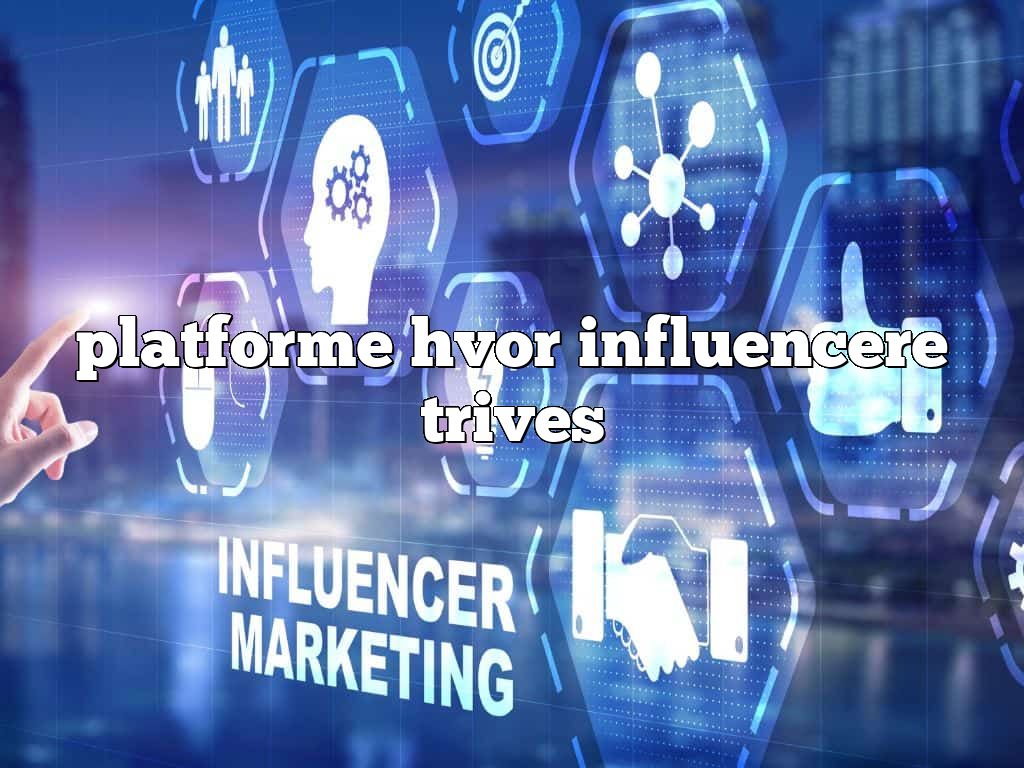 platforme hvor influencere trives